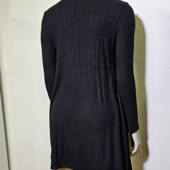 Pink Rose Black Sweater Dress, M - Picture 3 of 5